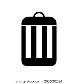 Graphic flat trash can icon fot your design and website