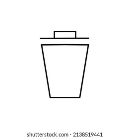 Graphic flat trash icon for your design and website