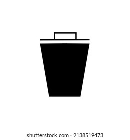 Icono gráfico de basura plana para su diseño y sitio web