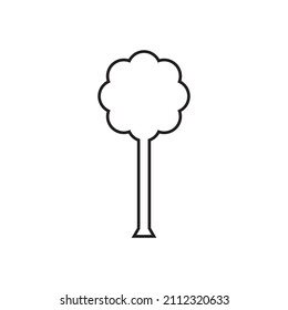 Graphic flat tree icon for your design and website