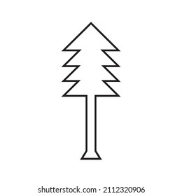 Graphic flat tree icon for your design and website