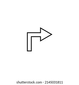 Graphic flat turn left icon for your design and website