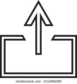 Graphic flat upload icon for your design and website