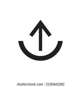 Graphic flat upload icon for your design and website