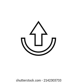 Graphic flat upload icon for your design and website