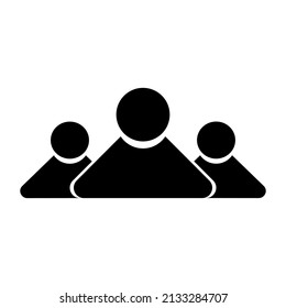 Icono de usuario plano gráfico para su diseño y sitio web