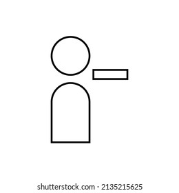 Icono de usuario plano gráfico para su diseño y sitio web