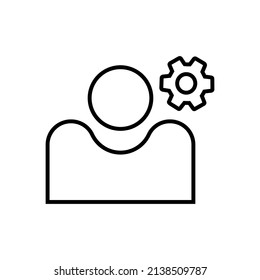 Graphic flat user icon for your design and website