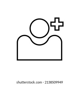 Graphic flat user icon for your design and website