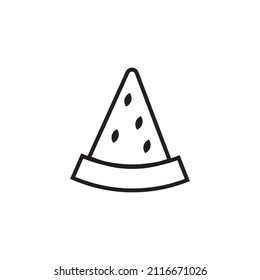 Graphic flat watermelon icon for your design and website
