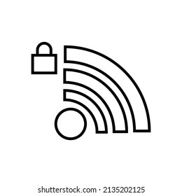 Graphic flat wifi icon for your design and website