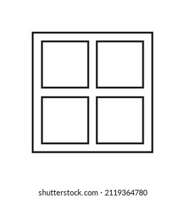 Graphic flat window icon for your design and website