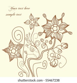 Graphic floral background
