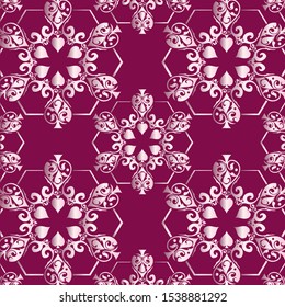Graphic Floral Decal Repeating Pattern Background