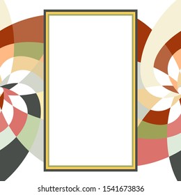 Graphic Floral Geometric Pattern Background Template with copy space