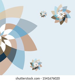 Graphic Floral Geometric Pattern Background Template with copy space