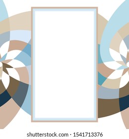 Graphic Floral Geometric Pattern Background Template with copy space