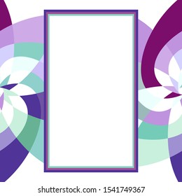 Graphic Floral Geometric Pattern Background Template with copy space