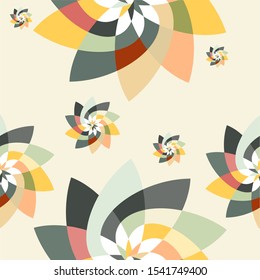 Graphic Floral Geometric Seamless Pattern Background Template
