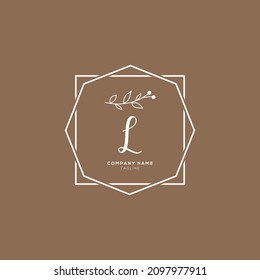 Graphic Floral Initial Alphabet L flowers bouquet composition. Unique collection for wedding invites decoration, logo and many other concept ideas.