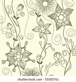 Graphic floral pattern