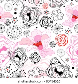 graphic floral pattern