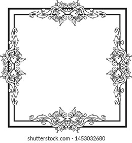 Graphic floral pattern, card for white background. Vector