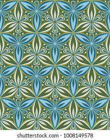 graphic floral pattern vector illustration. arabesque, turkish ornament. geometric flower eastern seamless pattern. flower of life mandala, oriental vintage background