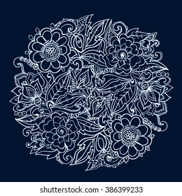 Graphic floral pattern. Vintage floral seamless pattern. Floral tracery in retro style. graphic floral tracery. contour floral ornament. flowers & leaves.
psychedelic plants
