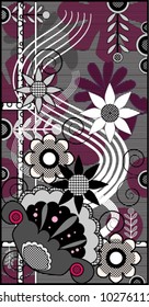 graphic floral texture