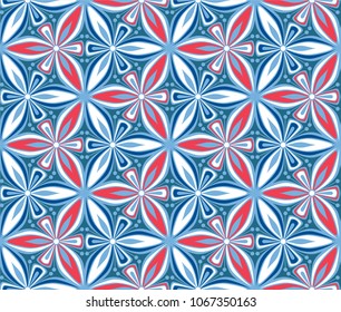 graphic flower arabesque pattern vector illustration. mandala ornament. geometric floral line oriental seamless pattern. flower of life background for fabric, wallpaper design