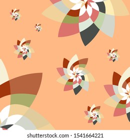 Graphic Flower Geometric Pattern Background Template