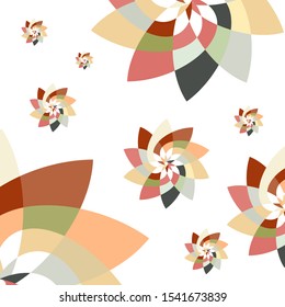 Graphic Flower Geometric Pattern Background Template