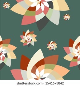 Graphic Flower Geometric Pattern Background Template