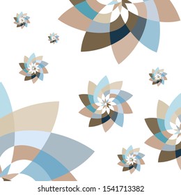 Graphic Flower Geometric Seamless Pattern Background Template