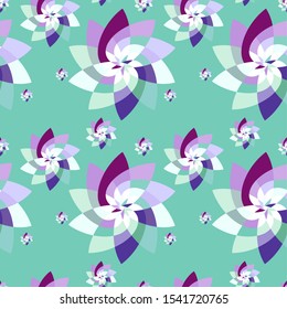 Graphic Flower Geometric Seamless Pattern Background Template