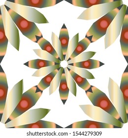 Graphic Flower Geometric Seamless Pattern Background Template