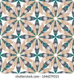 Graphic Flower Geometric Seamless Pattern Background Template