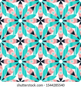 Graphic Flower Geometric Seamless Pattern Background Template