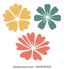 Graphic Flower and Leaves Icons.flower vactor icon