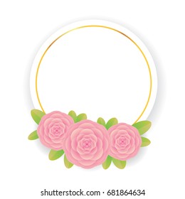graphic flower on paper, vector