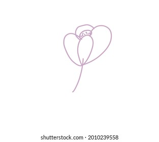 flor gráfica sobre fondo blanco. una simple ilustración de un nerd. una flor rosa simple en un estilo plano. flor de boda por invitación