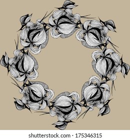 graphic flower ornament