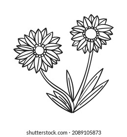 Grafische, florale Vektorgrafik einzeln auf weißem Hintergrund für die Gestaltung von Farbbuchseiten für Grußkarten, Einladungen, Henna-Zeichnungen und Tätowierungen.