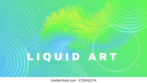 Fluido Gráfico. Flow Vibrant Concept. Volante creativo de color. Moción musical. Neon Graphic Fluid. Papel tapiz de ondas degradadas. Movimiento Digital. Patrón dinámico. Diseño vectorial 3d. Fluido Gráfico Azul.