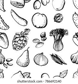 Graphic Fruity Vegetable seamless