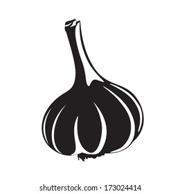 Graphic garlic silhouette