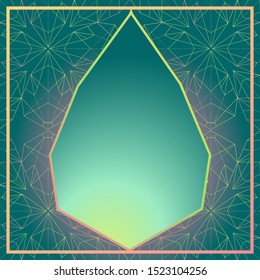 Graphic Geode Background Template in green