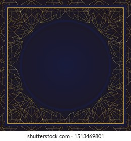 Graphic Geode Background Template in Navy & Gold