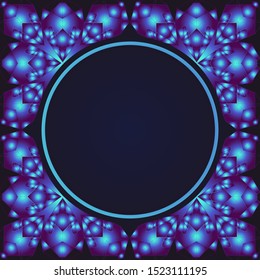 Graphic Geode Background Template in navy & aqua blues